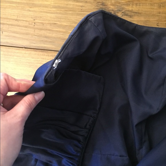 David’s Bridal Navy Strapless Ruched Dress - Picture 8 of 8